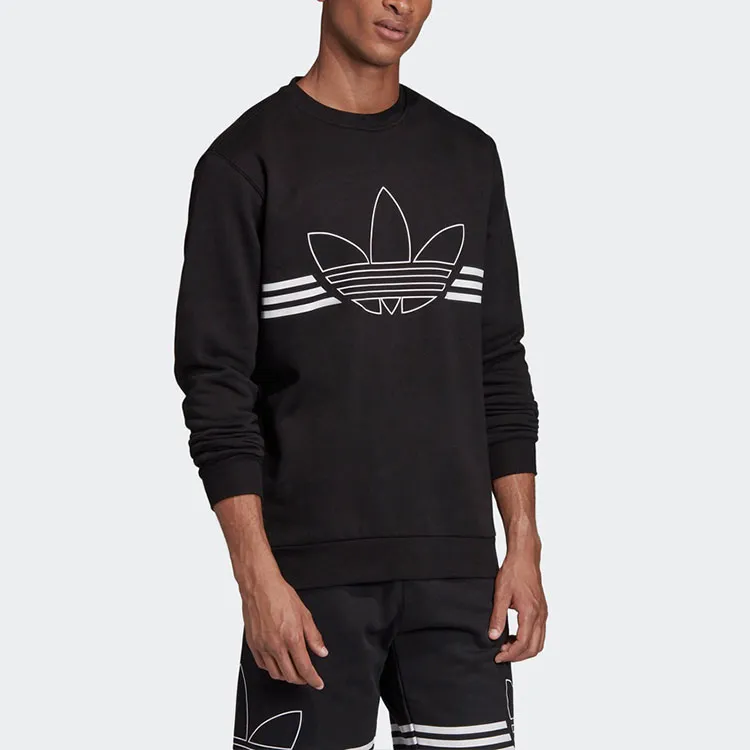 Adidas Originals OUTLINE CRW FLC Sweatshirts Men Black-4