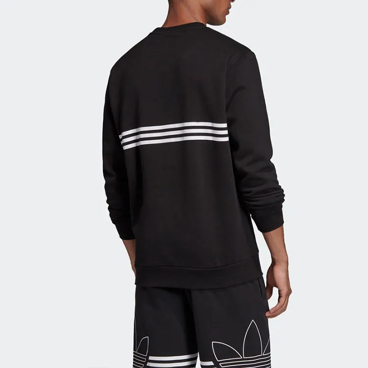 Adidas Originals OUTLINE CRW FLC Sweatshirts Men Black-3