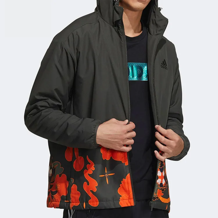Adidas Jackets Men Dark Green Multicolor-3