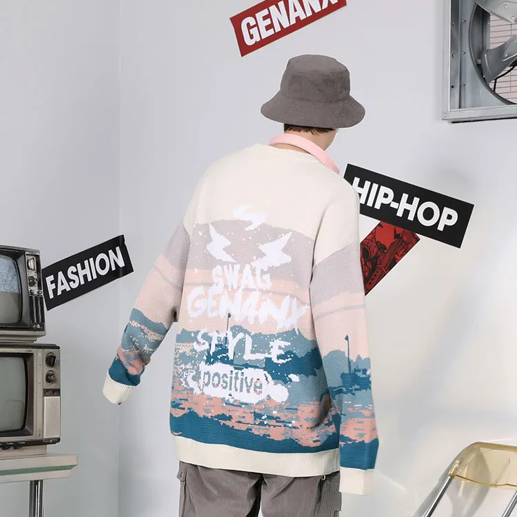 Loose Fit Sweater Unisex Late Sunset-2