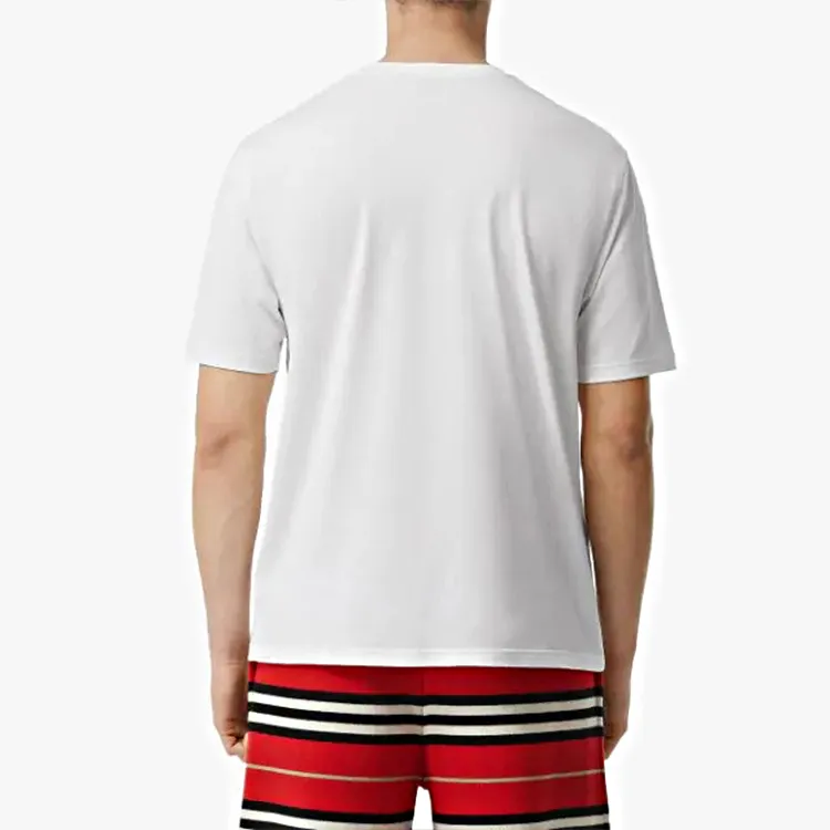 Burberry Horseferry Drop Shoulder Sleeve T Shirt Unisex White-2