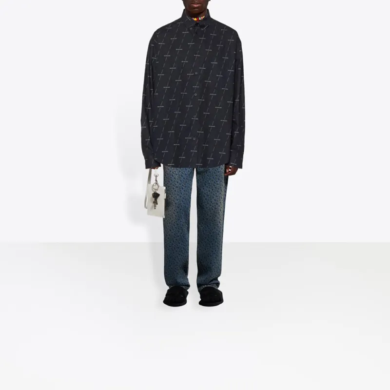 Balenciaga Large Fit Poplin Shirt-3
