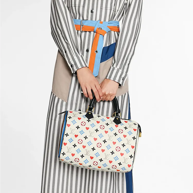 LOUIS VUITTON Speedy Bandouliere 25 Game On White-5