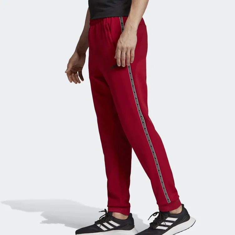 Adidas Knitted Sports Pants Men's Red-4