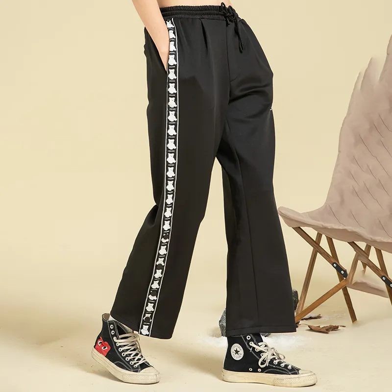 FRLMK Casual Pants Unisex Black-4