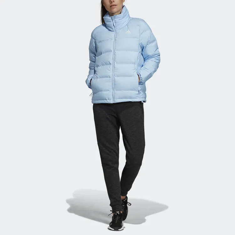 Adidas Down Jackets Women's Glossy Finish Blue-2