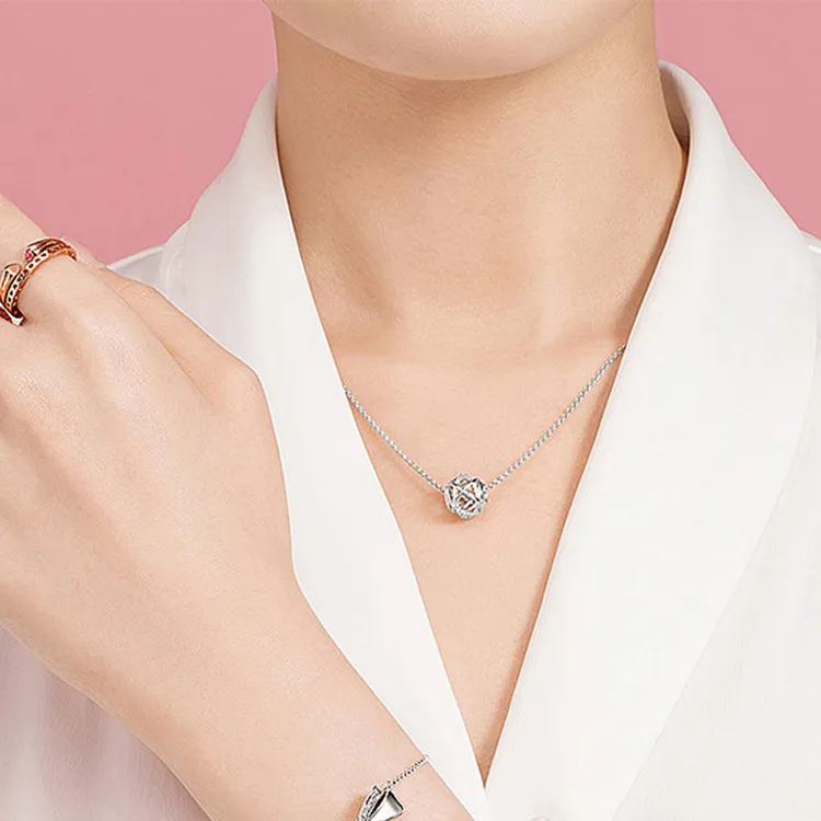 Pandora 925 Sterling Silver Necklaces Women's-1
