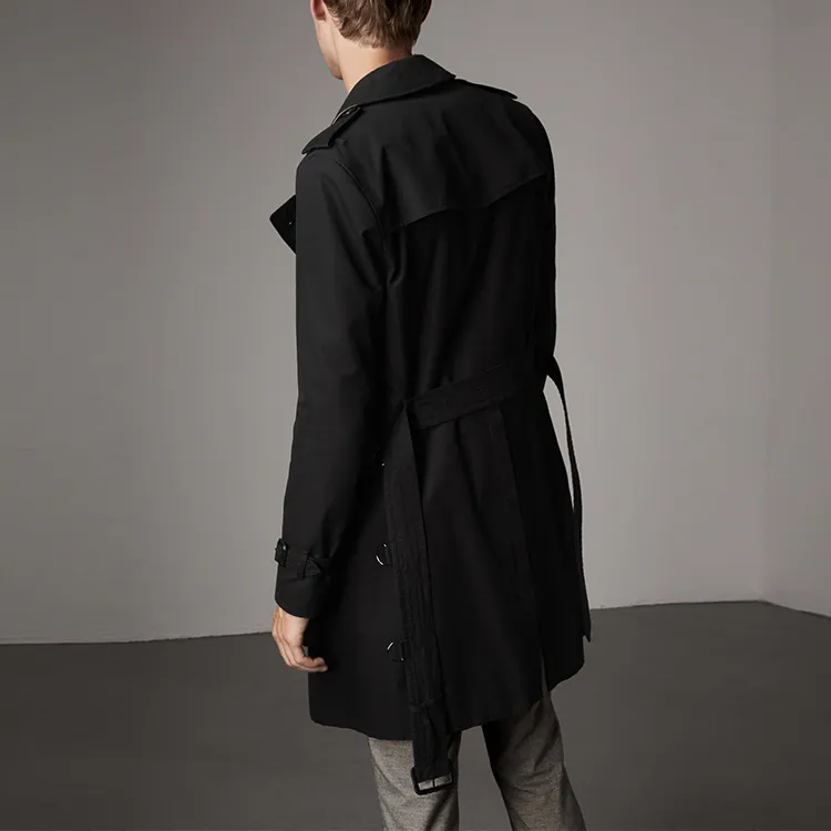Burberry Trench Coat Men's Black-4