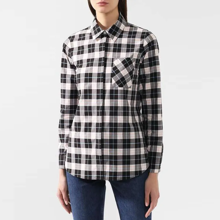 Burberry Shirt Women's Black Gray Pink Color-2