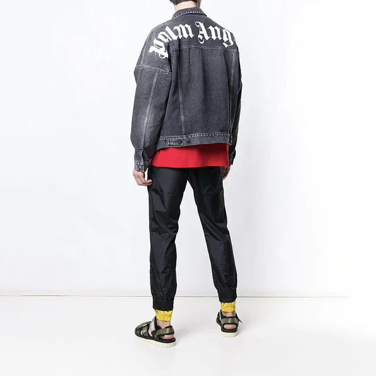 PALM ANGELS Denim Jackets Men Black-1
