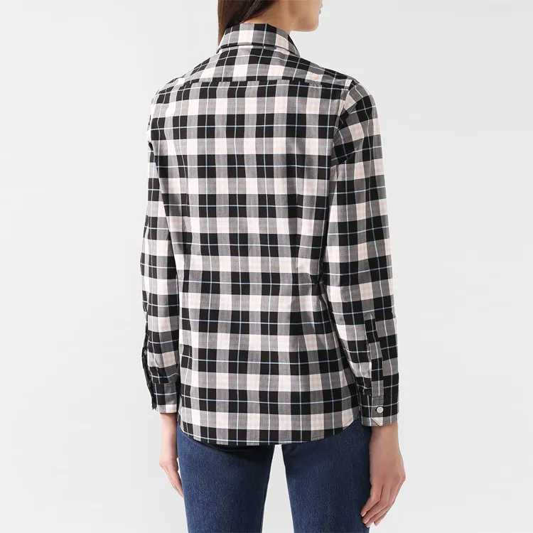 Burberry Shirt Women's Black Gray Pink Color-3