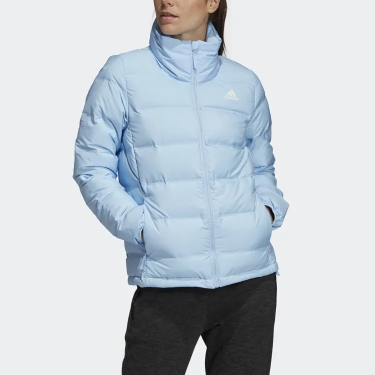 Adidas Down Jackets Women's Glossy Finish Blue-3