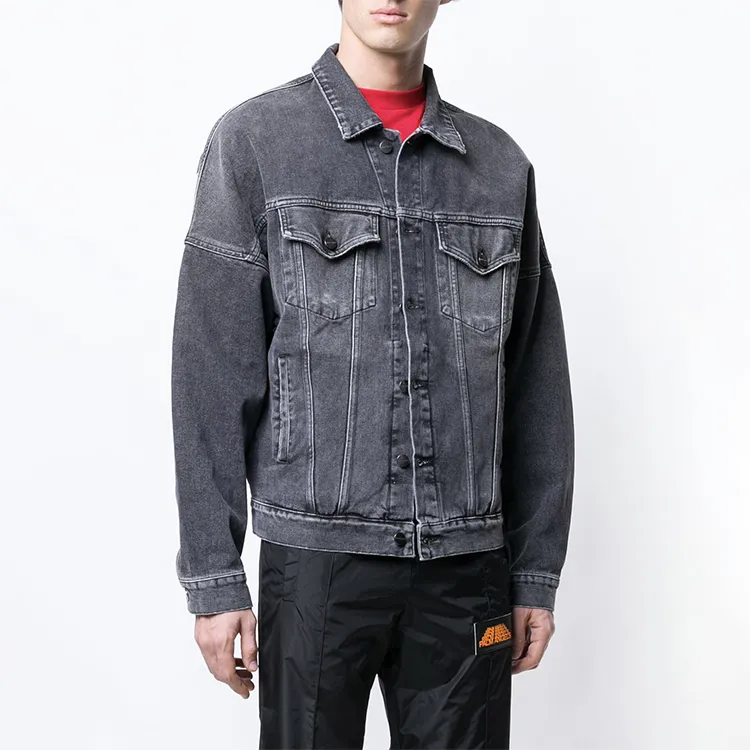 PALM ANGELS Denim Jackets Men Black-3