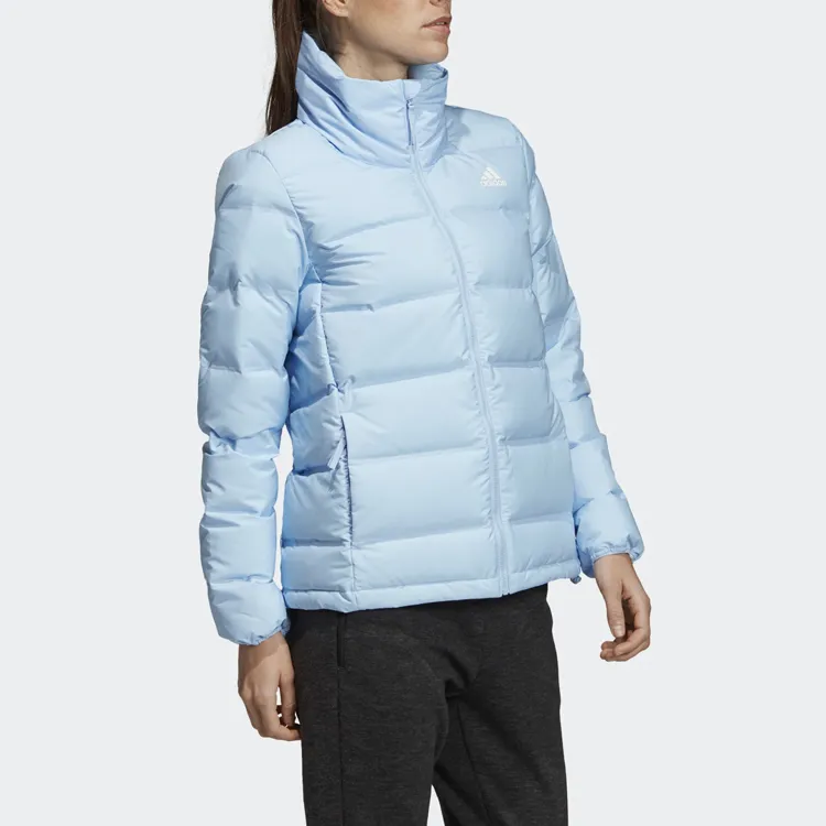 Adidas Down Jackets Women's Glossy Finish Blue-5