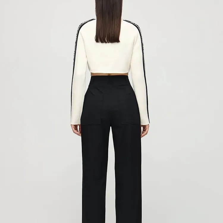 WE11DONE Slim Fit Sweater Women's White-3