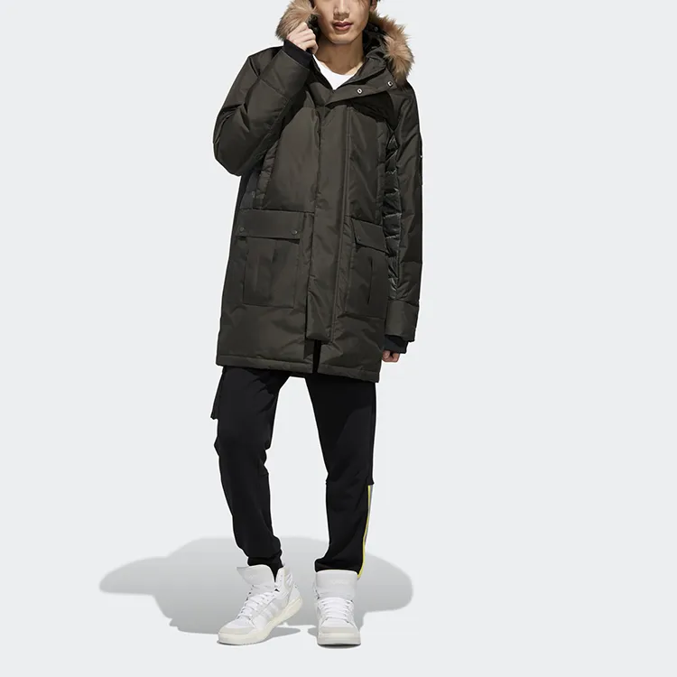 Adidas Neo Down Jacket Men's Dark Earthy Brown-2