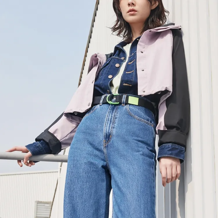 Levis Cropped Coats Women's Purple-5