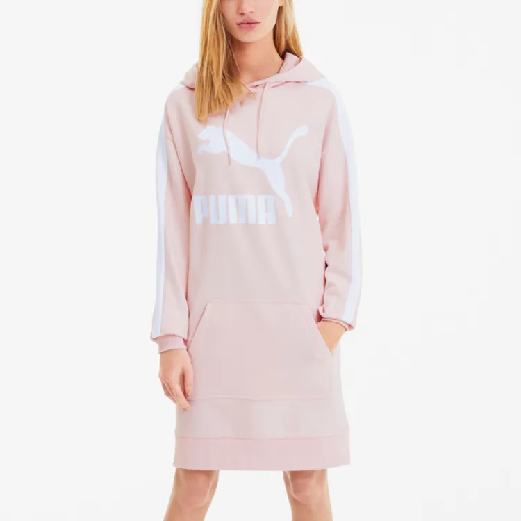 PUMA Long Sleeved Dresses Women's Pink-2