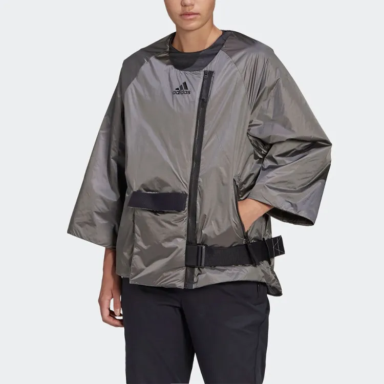 Adidas Down Jackets Women's Metallic Gray-4