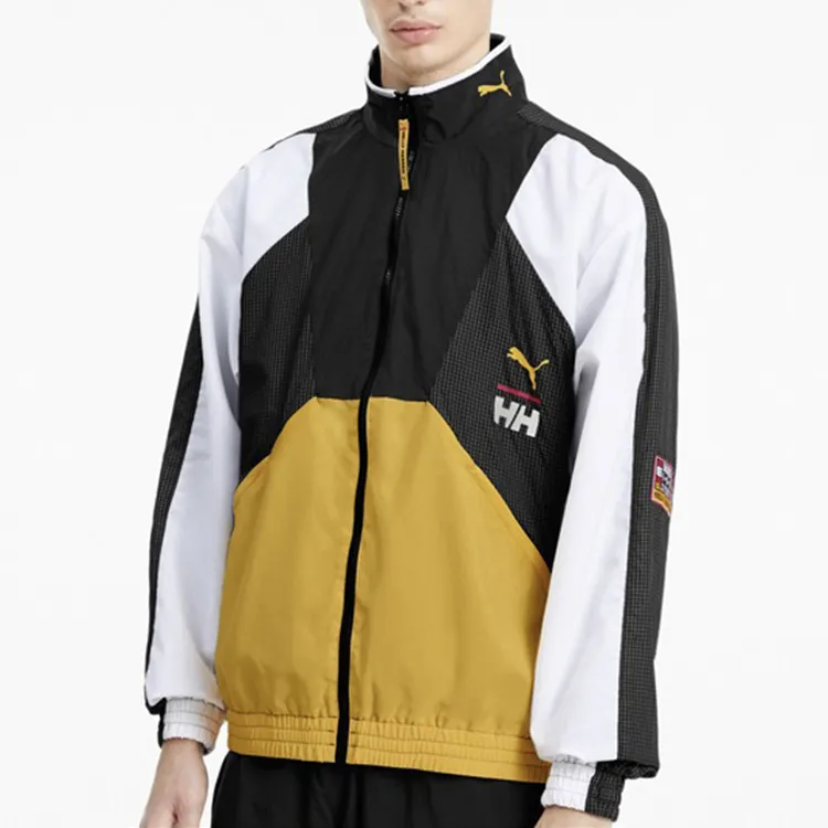 PUMA Jackets Unisex Black White Yellow Multicolor-2