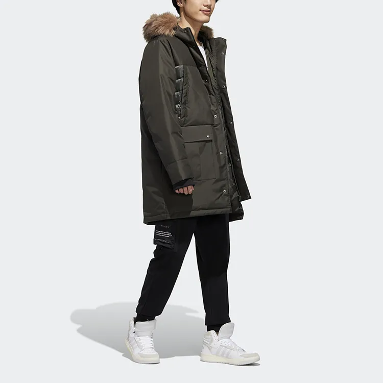 Adidas Neo Down Jacket Men's Dark Earthy Brown-4