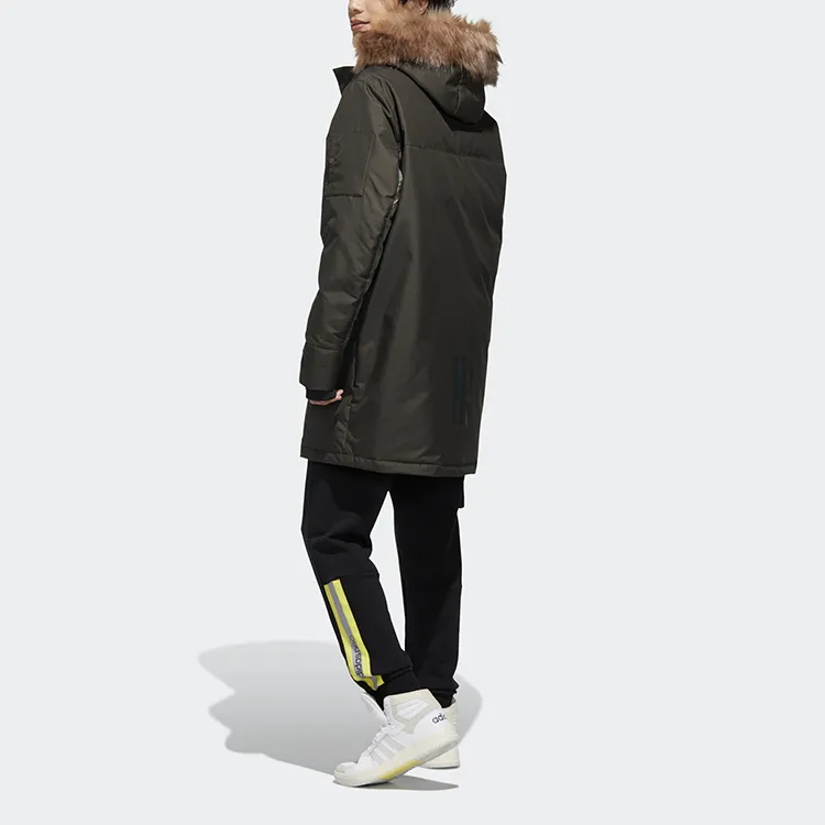 Adidas Neo Down Jacket Men's Dark Earthy Brown-3