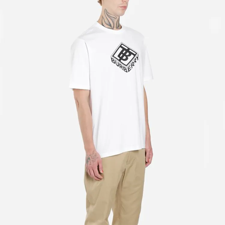 Burberry T Shirts Unisex White-5