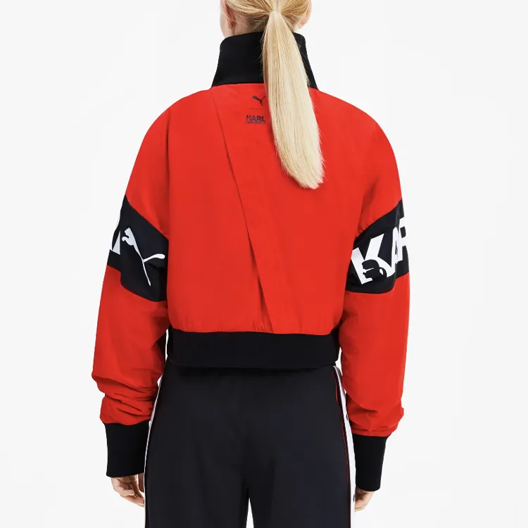PUMA X KARL LAGERFELD Cropped Coats Women's Red-4