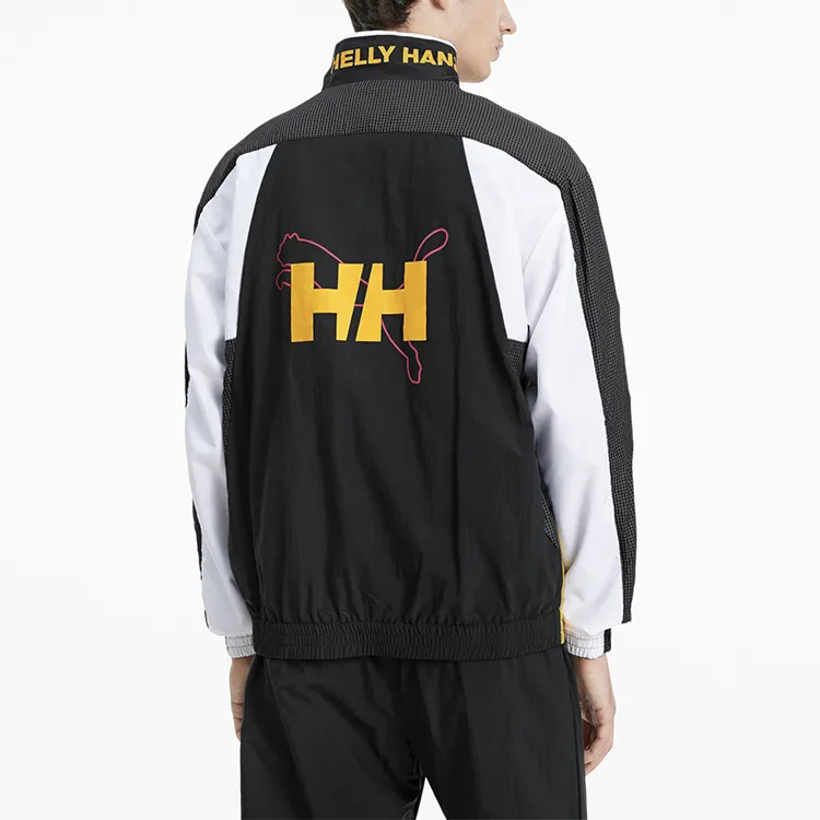 PUMA Jackets Unisex Black White Yellow Multicolor-3