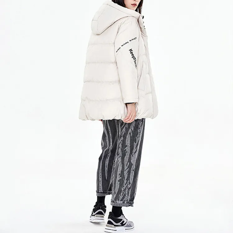 LINING Down Jackets Women's Cloud Rain Gray-4