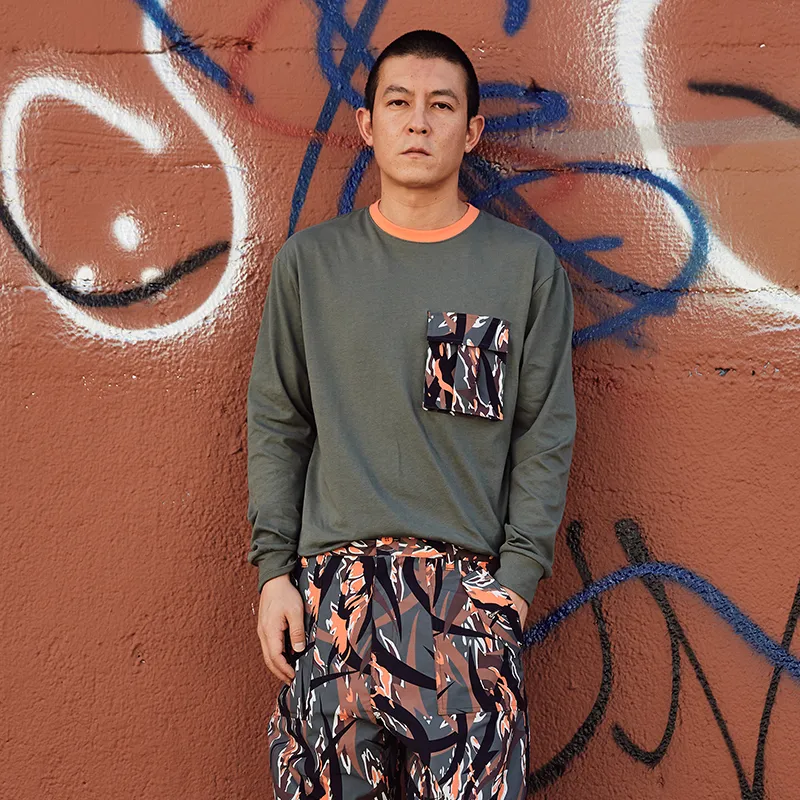 CLOT T Shirts Men Olive Green-2