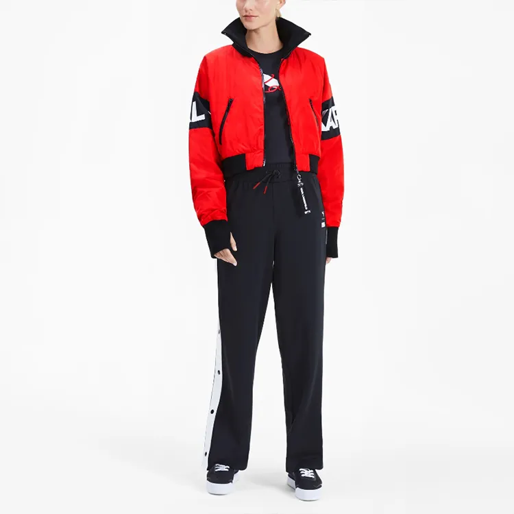 PUMA X KARL LAGERFELD Cropped Coats Women's Red-2
