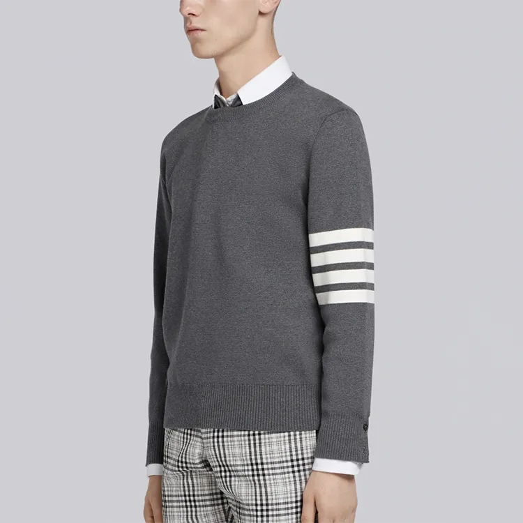 THOM BROWNE 4 Bar Crewneck Jumper-2