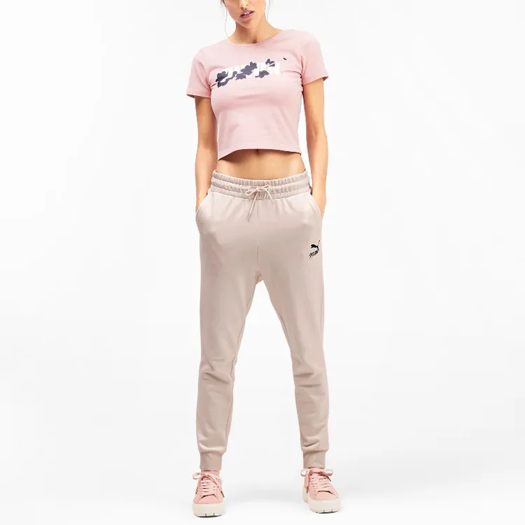 PUMA Knitted Sweatpants Women's Pink-4