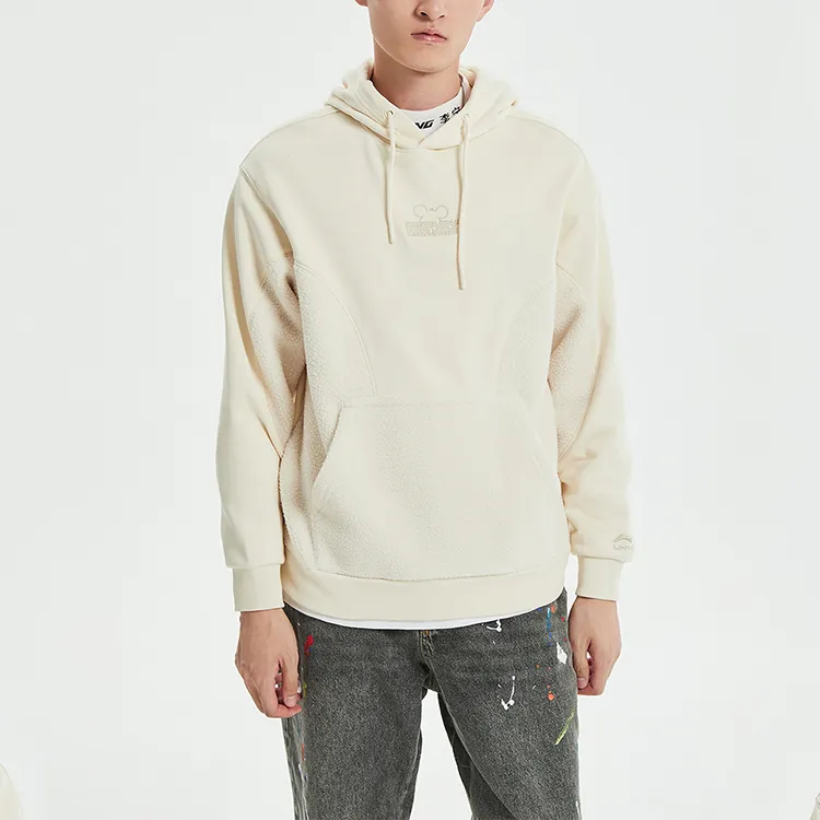 LiNing x DISHINI Sweatshirt Men's Egg Cream Gray-2