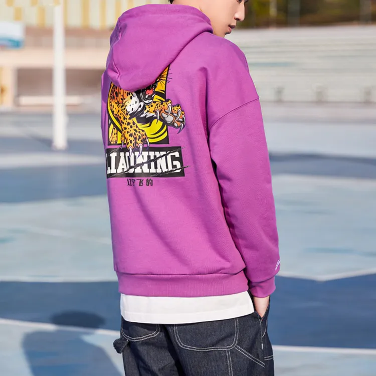 LiNing CBA Collection Basketball Collection Sweatshirt Men's Sweet Blue Purple-3