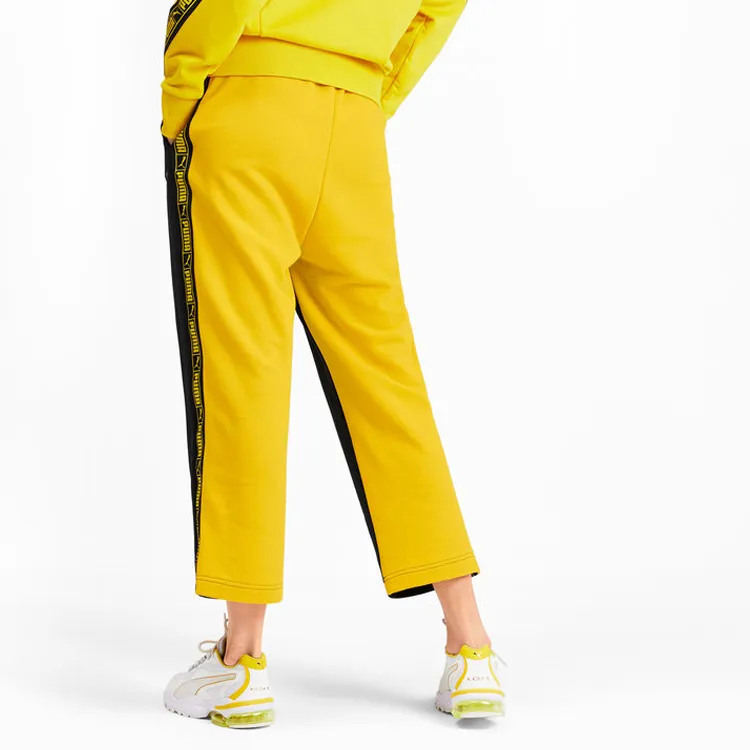 PUMA Knitted Sports Pants Women's Sulfur Yellow-3