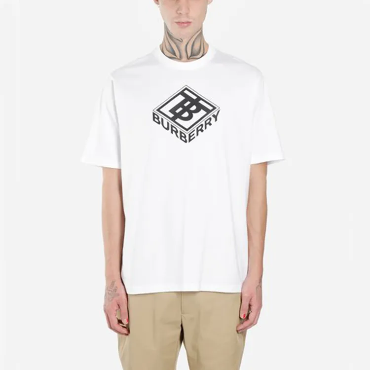 Burberry T Shirts Unisex White-4