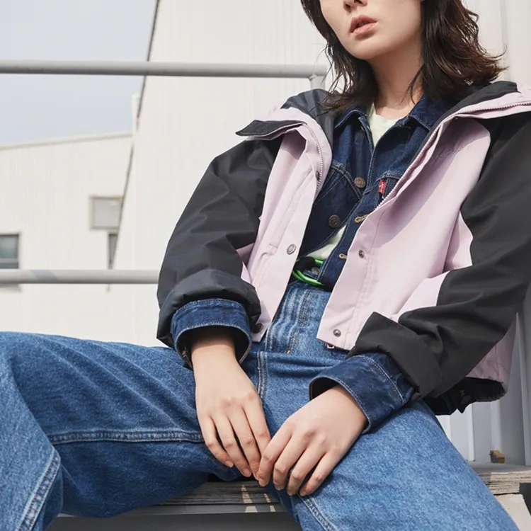 Levis Cropped Coats Women's Purple-4