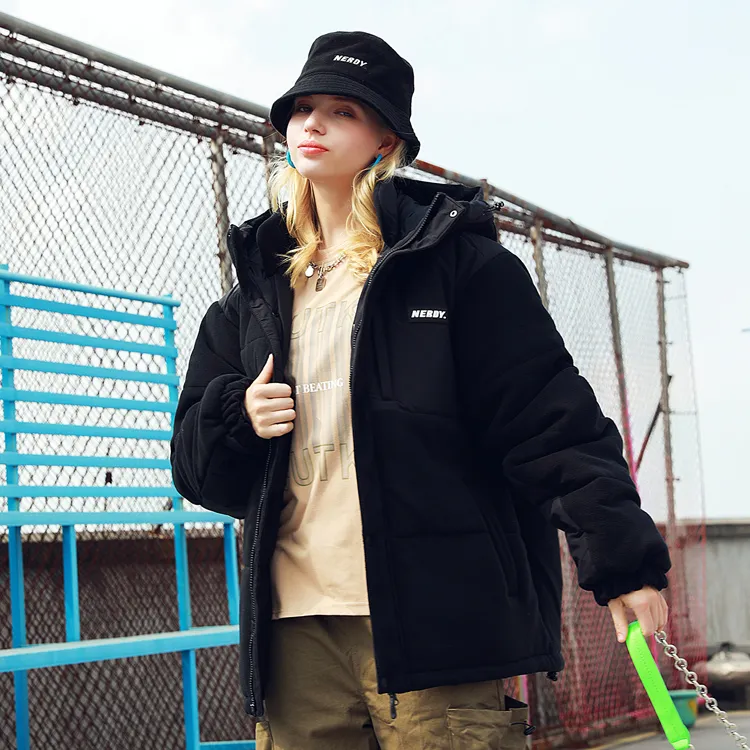 Nerdy Puffer Jackets Unisex Black-2