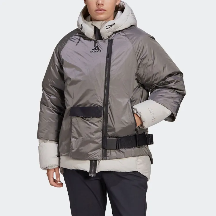 Adidas Down Jackets Women's Metallic Gray-3