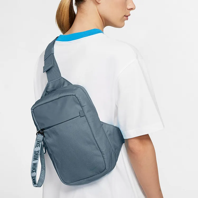 Nike Fabric Sling Bags One Shoulder Crossbody Fanny Pack Unisex Ozone Blue-3