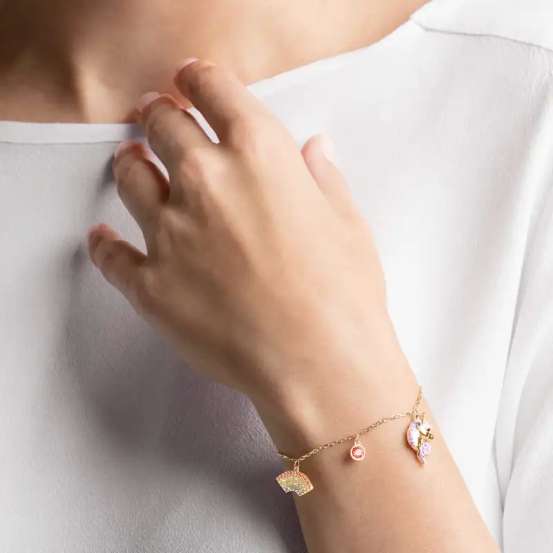 Swarovski Faux Crystal Bracelets Women's Gold Plated-3