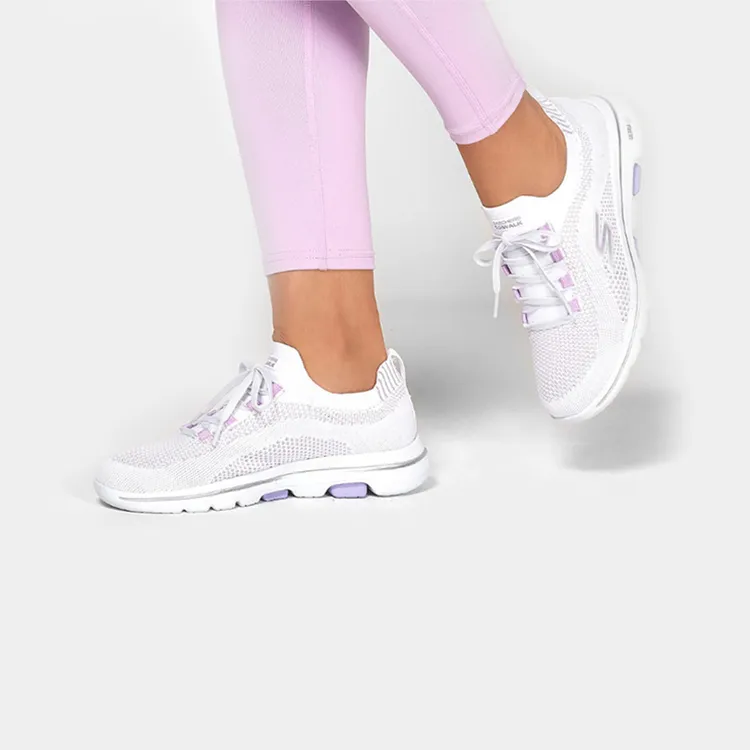 Skechers Go Walk 5 Slip Resistant And Breathable Low Top Casual Shoes Women's Lavender-5