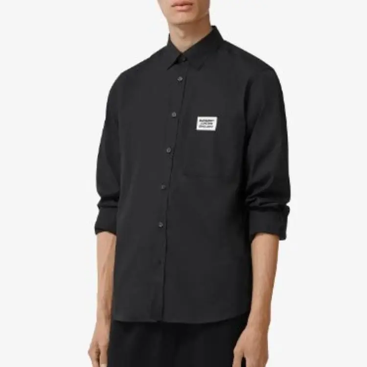 Burberry Shirt Spring Men's Black-3