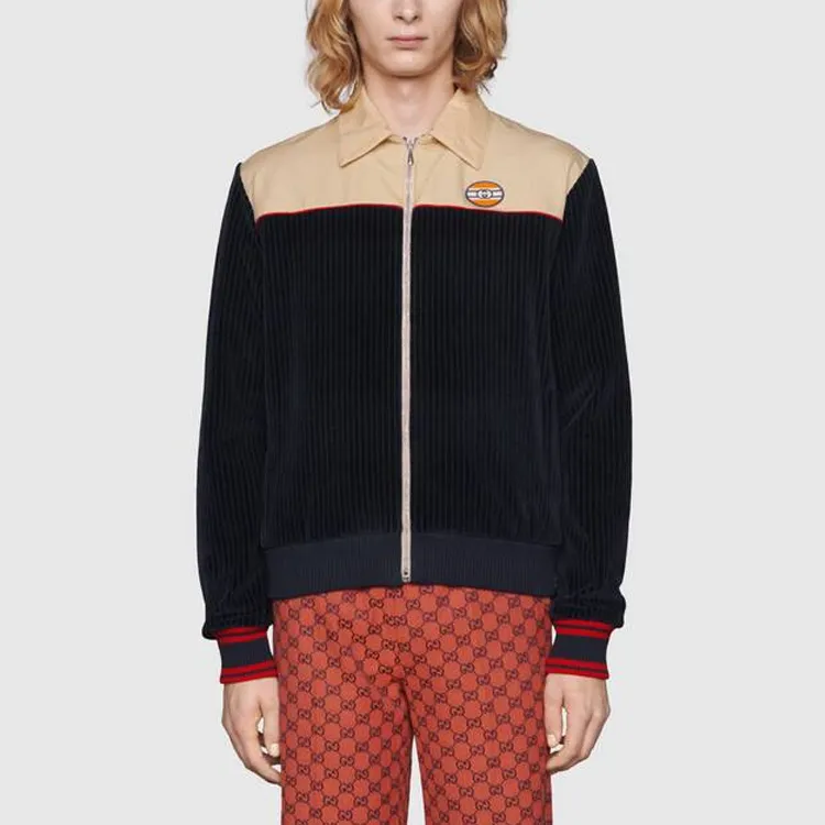 GUCCI Jacket Men's Blue Multicolor-3