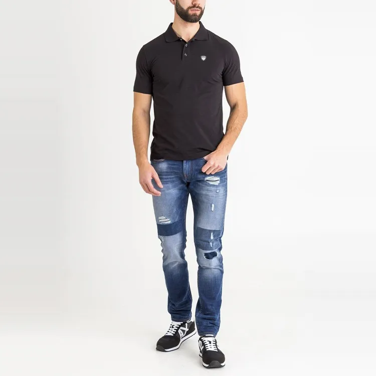EMPORIO ARMANI EA7 Polo Shirts Men Black-4