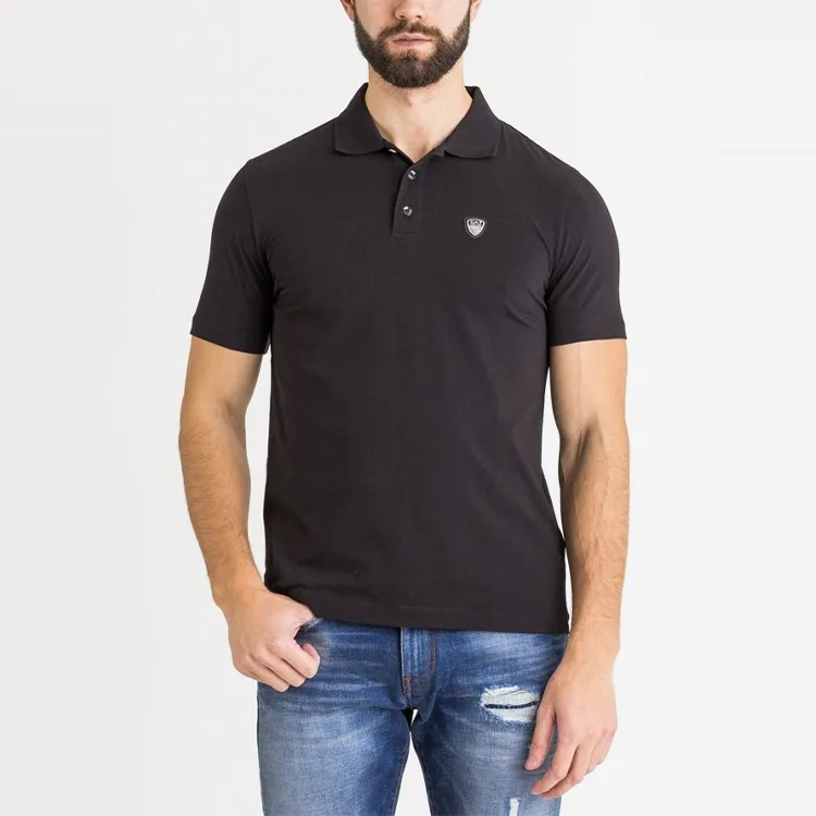 EMPORIO ARMANI EA7 Polo Shirts Men Black-2