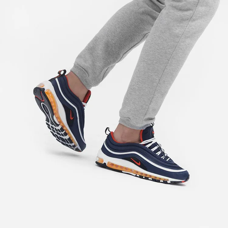Nike Air Max 97 Midnight Navy Habanero Red-5