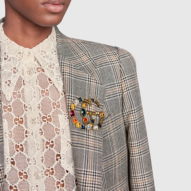 GUCCI Brooches Unisex Gold-1